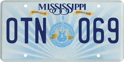 MS license plate OTN069