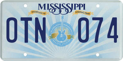 MS license plate OTN074
