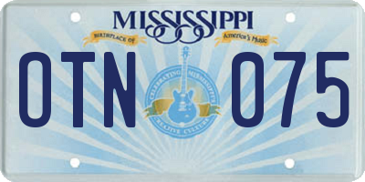 MS license plate OTN075