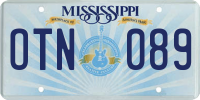 MS license plate OTN089