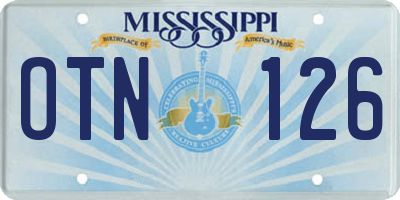 MS license plate OTN126