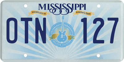 MS license plate OTN127