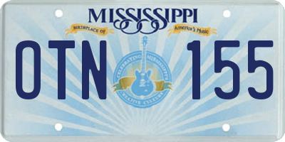 MS license plate OTN155