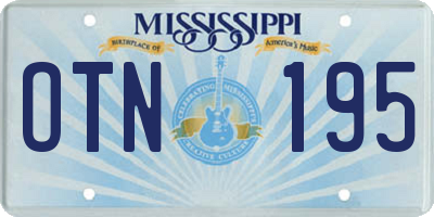 MS license plate OTN195