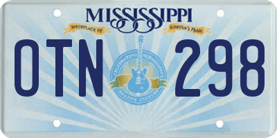 MS license plate OTN298