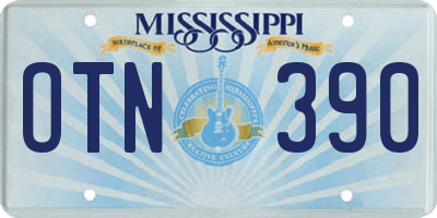 MS license plate OTN390