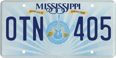 MS license plate OTN405