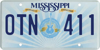 MS license plate OTN411