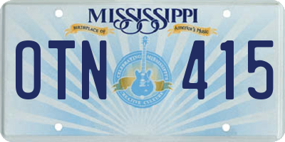 MS license plate OTN415