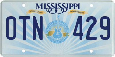 MS license plate OTN429