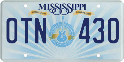 MS license plate OTN430