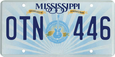 MS license plate OTN446