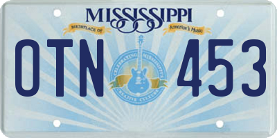 MS license plate OTN453