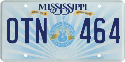 MS license plate OTN464