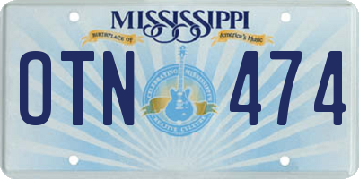 MS license plate OTN474