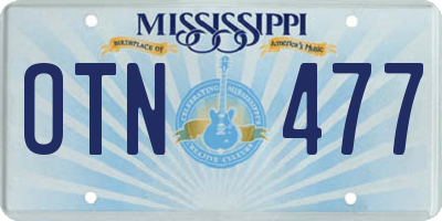 MS license plate OTN477