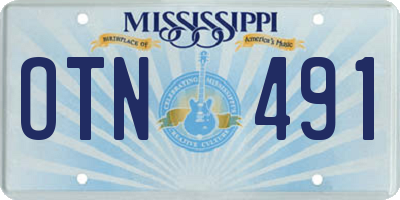 MS license plate OTN491