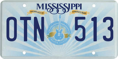 MS license plate OTN513