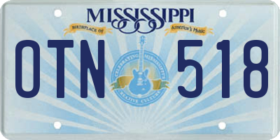 MS license plate OTN518
