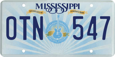 MS license plate OTN547