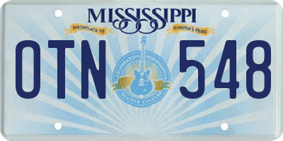 MS license plate OTN548
