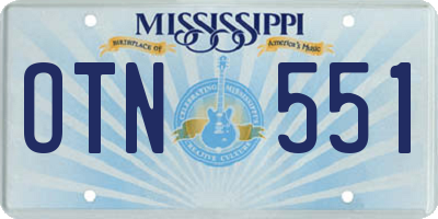 MS license plate OTN551