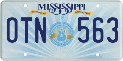 MS license plate OTN563