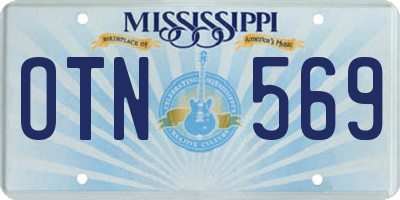 MS license plate OTN569