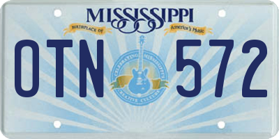 MS license plate OTN572