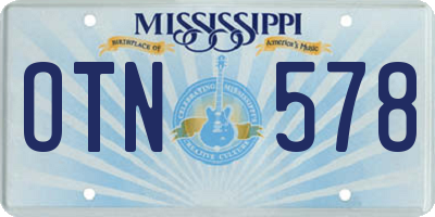 MS license plate OTN578