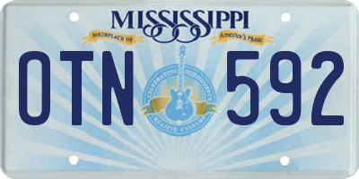 MS license plate OTN592