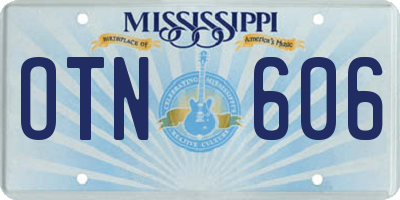 MS license plate OTN606