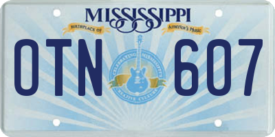 MS license plate OTN607