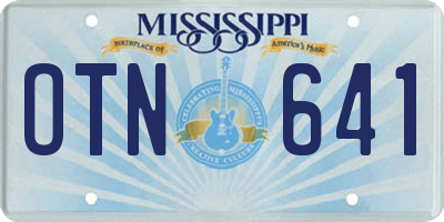 MS license plate OTN641