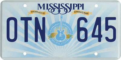 MS license plate OTN645