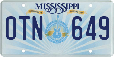 MS license plate OTN649