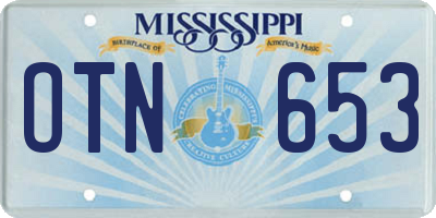 MS license plate OTN653