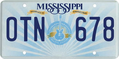 MS license plate OTN678