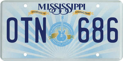 MS license plate OTN686