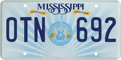 MS license plate OTN692
