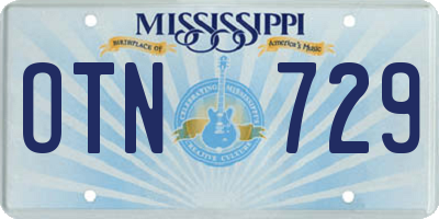 MS license plate OTN729