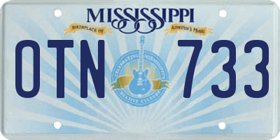 MS license plate OTN733