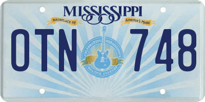 MS license plate OTN748