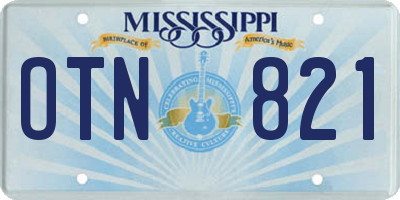 MS license plate OTN821
