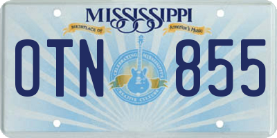 MS license plate OTN855