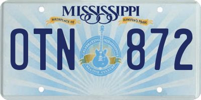 MS license plate OTN872