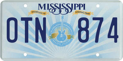 MS license plate OTN874