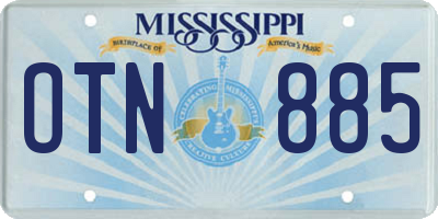 MS license plate OTN885