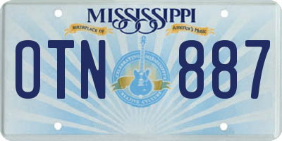 MS license plate OTN887