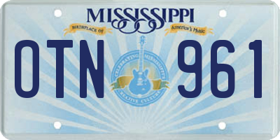MS license plate OTN961